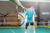 Badminton serve