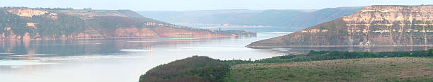 istock Bakota in the last rays of sun (Ukraine) panorama. 183710009