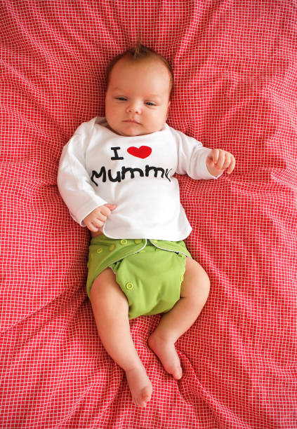 istock Cute infant boy about 1-2 months old relaxing at home. 1837161151