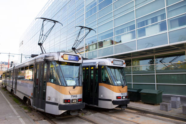 istock Stationery trams in the city 1837210159