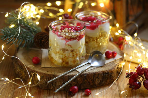 istock New Year's dessert on wooden background 1837225635