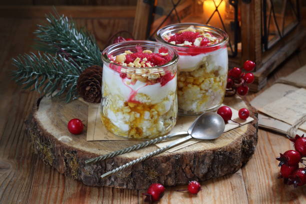 istock New Year's dessert on wooden background 1837227494
