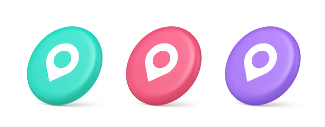 Gps Map Pin Location Service Button Application Direction Distance ...
