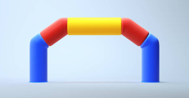 istock Inflatable or Plastic Colored Arch. Advertising Arch Template. 1837244123