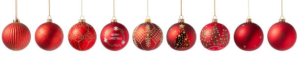 istock Christmas tree ball isolated on white background. Red Christmas bauble decoration. 1837278819