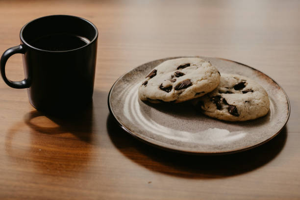 istock chocolate cookie with cup of coffee 1837309578