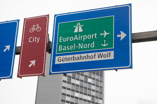 Road sign in Basel