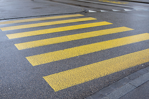 Empty zebra crossing in Basel