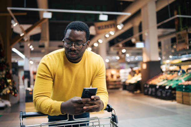 istock Man shopping for groceries 1837359803
