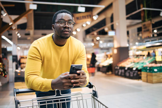 istock Man shopping for groceries 1837361381