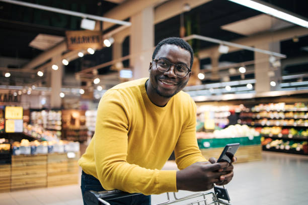 istock Man shopping for groceries 1837364313