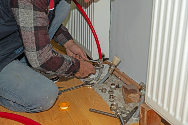 istock A mechanic who repairs the heating system. 1837370738