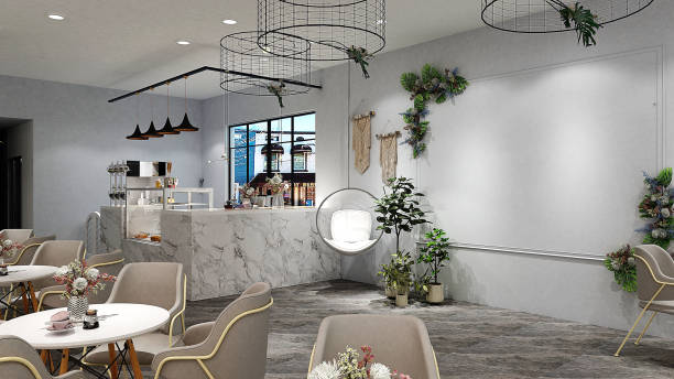 istock 3D render of cafetaria and restaurant 1837404642
