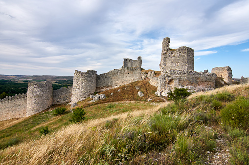 Bolzano, Italy - October 4, 2019:  Eppan Castle is a medieval castle ruin west of the city Bolzano above the Eppan district of Missian in South Tyrol, Italy. South Tyrol is a nice place for hiking. Around the region you find many castles from the Middle Ages.