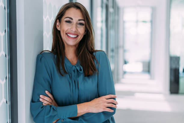 istock Confident businesswoman in modern office. 1837427902