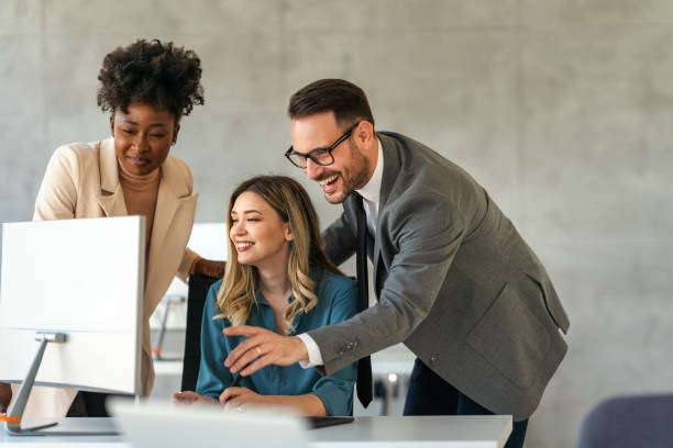istock Group of diverse multiethnic business people and software developers working as a team in office 1837430537