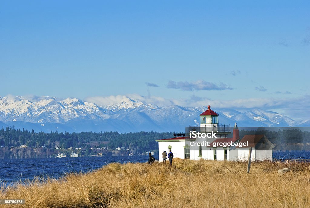 West Point Lighthouse presso il Discovery Park di Seattle, WA - Foto stock royalty-free di Discovery Park - Seattle