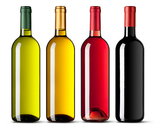 bouteilles de vin - bottle wine red blank photos et images de collection