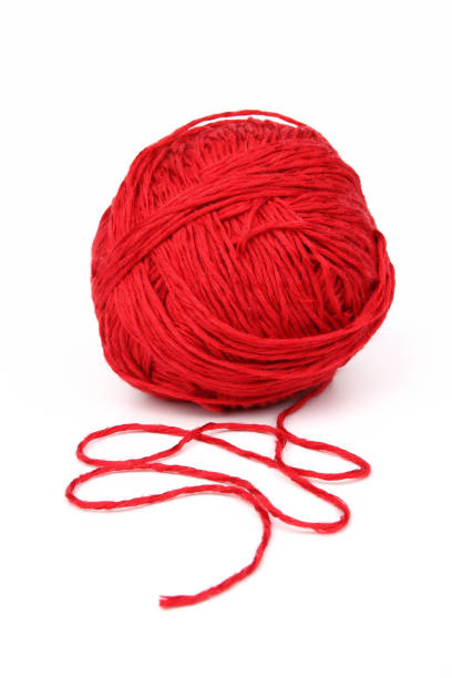 Red Wool Stock Photo - Download Image Now - Red, Wool, Ball Of Wool - iStock