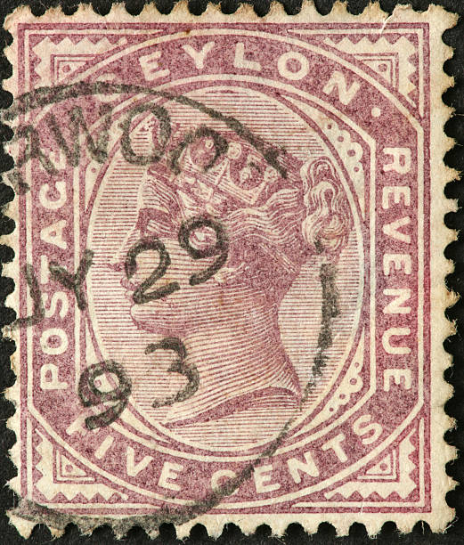 istock Queen Victoria on a stamp postmarked 1893 183750940