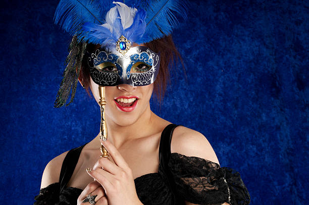 istock Androgynous Asian male with mask and smile 183751325