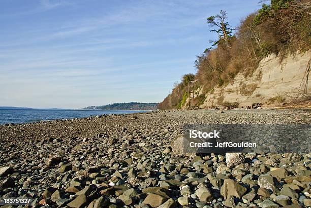 Rocky Beach On Puget Sound Stock Photo - Download Image Now - Beach, Beauty In Nature, Blue
