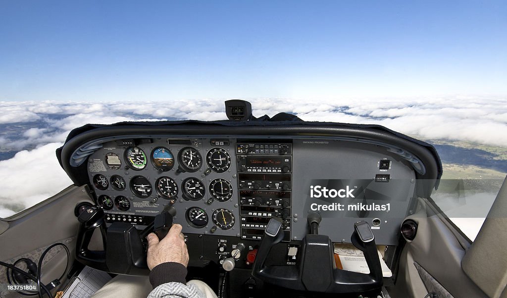 cockpit - Lizenzfrei Propellerflugzeug Stock-Foto