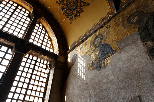 Detail from Hagia Sophia - Istanbul. This is not a protected artwork - you can freely photograph within this monument.See other shots of Aya Sofya;