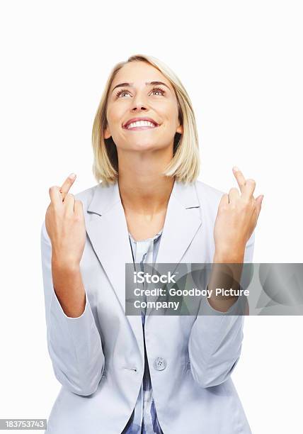 Superstitious 女性専用エグゼクティブ - 女性のストックフォトや画像を多数ご用意 - 女性, 指をクロスする, 1人