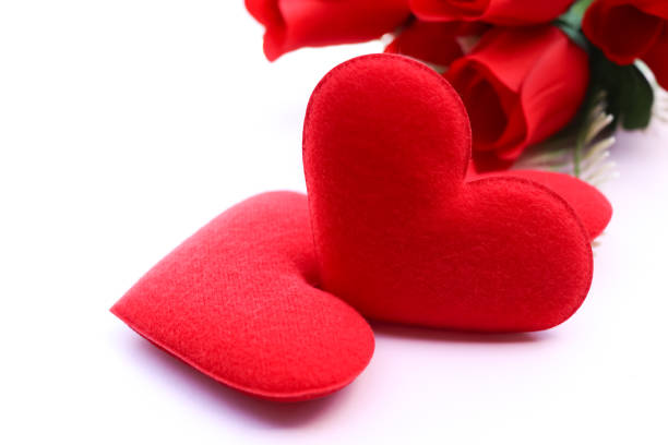greeting card happy valentine's day. bouquet of roses and red heart