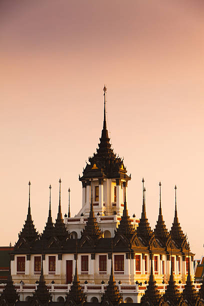 Loha Prasat Temple in Bangkok, Thailand stock photo