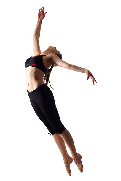 istock Gymnast girl isolated on white 183754674