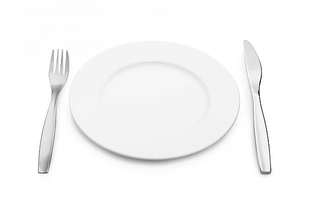 istock White plate and cutlery 183754758