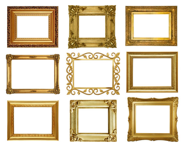 istock Set 3 Of Antique Gold Frames 183755255