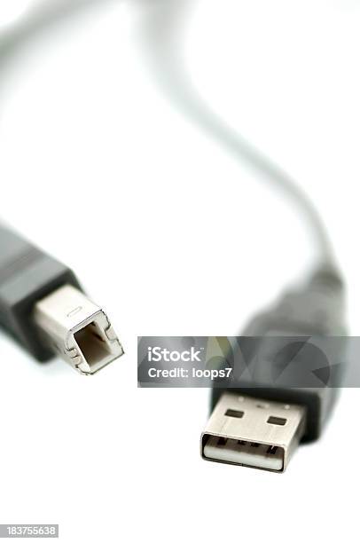 Cabo Usb - Fotografias de stock e mais imagens de Branco - Branco, Cabo, Cabo USB