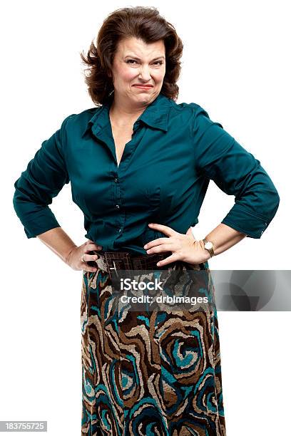 Female Portrait Stock Photo - Download Image Now - Disgust, Mature Women, Anger