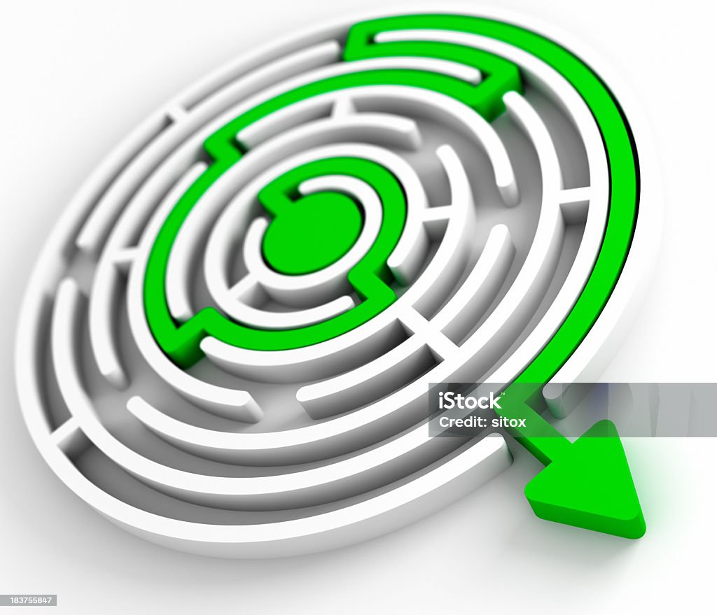 Problem Maze Image Problem Solving Model With Circular Maze Path To The Exit Stock Photo ...