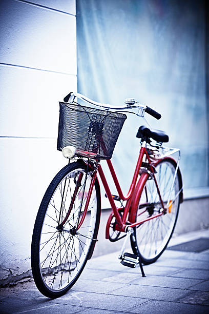 istock Old bike on paved street 183755870