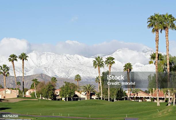 Golf Course Stock Photo - Download Image Now - Palm Desert - California, Snow, San Jacinto Range