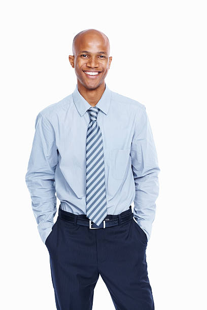 istock Happy businessman with his hands in pockets 183756689