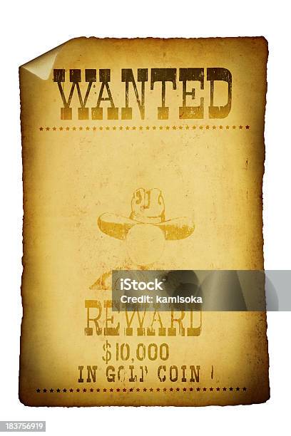 Vintage Wollte Poster Wild West Stockfoto und mehr Bilder von Wanted - englisches Plakat - Wanted - englisches Plakat, Altertümlich, Begehren