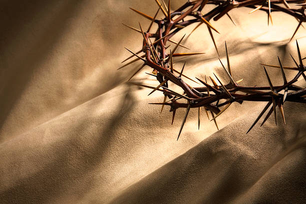 Crown of Thorns on Gold Background