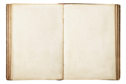 Old Blank Open Book