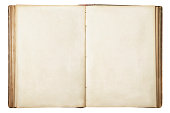 istock Old Blank Open Book 183757452