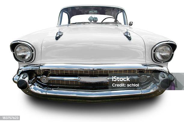 Foto de Branco 1957 Chevrolet Bel Air e mais fotos de stock de 1950-1959 - 1950-1959, Carro esportivo, Figura para recortar