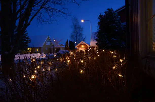 Light decoration in neighbourhood.