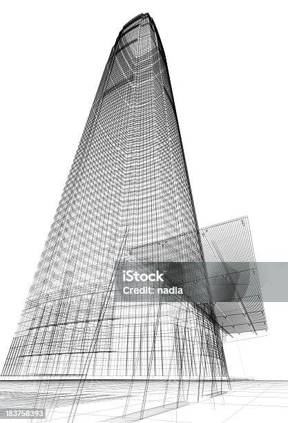 3 D Arquitectura Abstracto Foto de stock y más banco de imágenes de Arquitectura - Arquitectura, Cianotipo - Plano, Ciudad