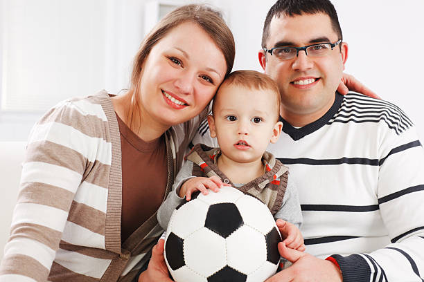 istock Beautiful family resting at home 183758631