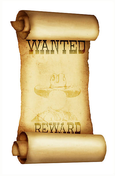 vintage queria cartaz oeste selvagem - wanted poster poster old wild west imagens e fotografias de stock