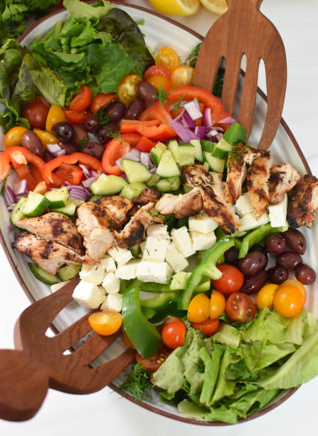 istock Grilled Chicken Greek Salad 1837588180